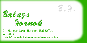 balazs hornok business card
